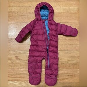 L.L. Bean Kids Puffer Snowsuit - Plum and Blue